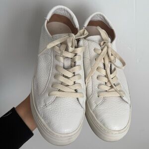 Soludos White Leather Platform Sneakers • Women’s Size 7.5 (EU 38)